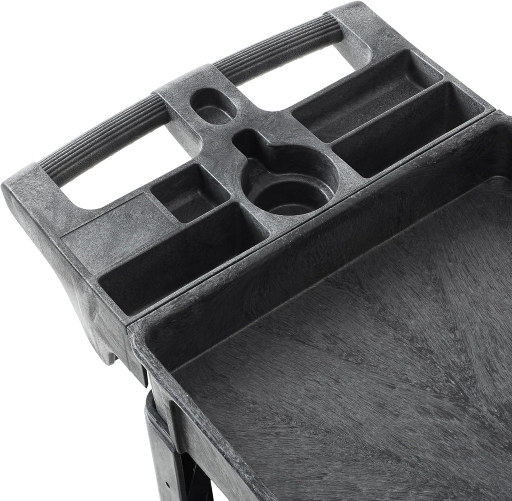 Dryser Utility Cart with Wheels, 40" x 17" Heavy Duty 550 lb. Capacity with Shelves - 2 Tier Rolling Cart with Four 5" Swivel Casters for Warehouse, Garage, Cleaning
