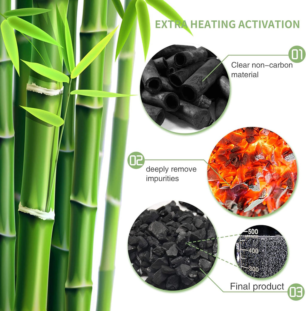 6 Pack Bamboo Charcoal Air Purifying Bag, Activated Charcoal Bags Odor Absorber, Moisture Absorber, Natural Car Air Freshener, Shoe Deodorizer, Odor Eliminators For Home, Pet, Closet