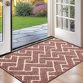 hicorfe Indoor Doormat,Front Back Door Mat TPR Backing Non Slip Mats 24"x35" Absorbent Resist Dirt Entrance Doormat Inside Floor for Entryway Washable Low-Profile(Light Pink)