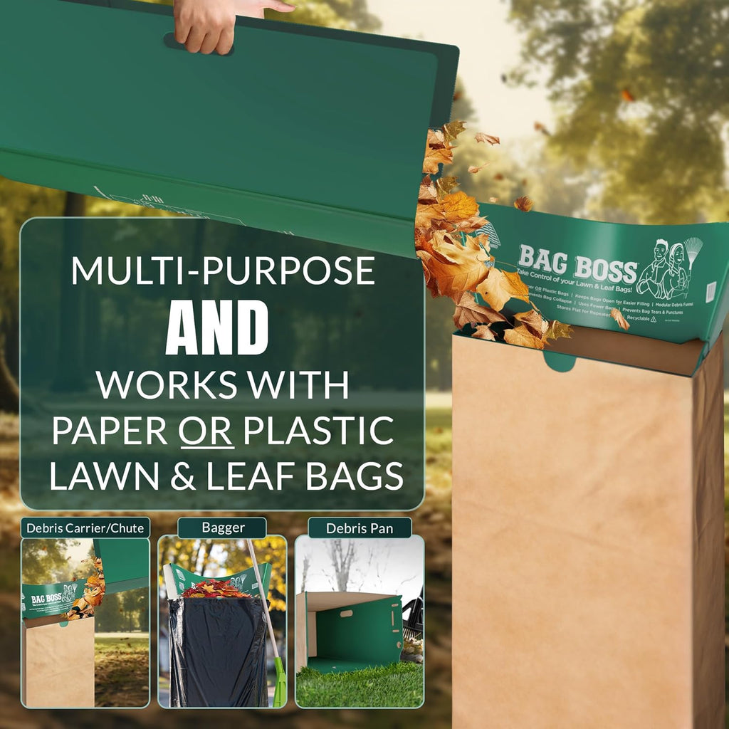 Lawn & Leaf Bag Holder Stand | Fits 33-55 Gallon Paper or Plastic Yard Waste Bags | Foldable Trash Bag Holder Stand