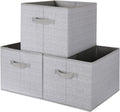 WUIKE Closet Storage Bins, Trapezoid Storage Boxes with Handles, Fabric Storage Baskets for Organizing Clothes, Sheets, Blankets, Decorative Storage Bins (Dark Gray, Extra Large)