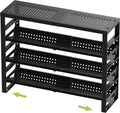 Expandable, Stackable, Adjustable Spice Rack kitchen Organizer,Metal Pantry Storage Shelves - Multi-Tier Shelf for Cabinet, Countertop, Pantries, Cupboard or Wall Mount,Black