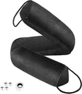 QUOLIX Triangle Under-Door Draft Stopper, 32" Noise Blocker, Weighted Weather Stripping, Gray Cotton & Polyester, Multi-Function Noise & Light Blocker, Black
