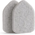 Replacement Scrubber Refill for Moku Home Extendable Tub Tile Shower Brush for Cleaning Non-Scratch (2X Scrubber Sponge Gray)