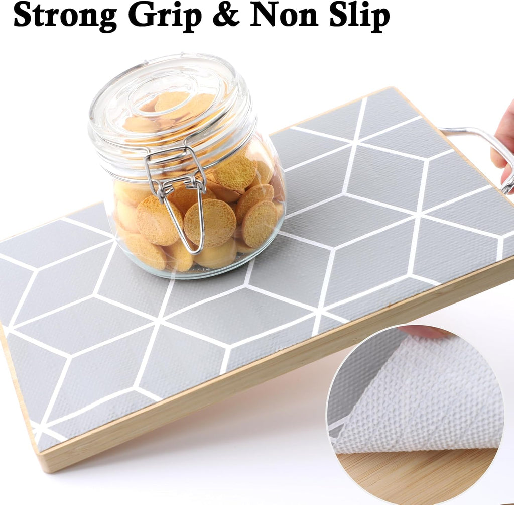 Shelf Liners 18 Inch Wide X 20 Ft Non Adhesive Kitchen Cabinet Drawer Liner Non Slip Water Oil-Proof Strong Grip Pantry Shelves Mat for Bathroom Cupboard Closet Refrigerator