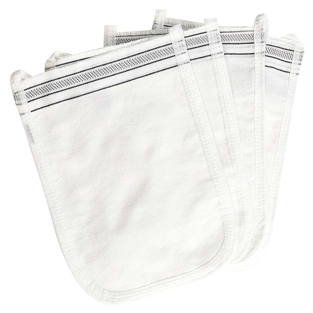 Turkish Exfoliating Gloves – Face & Body Exfoliation Mitts - Bath Hammam Spa Exfoliator Kese Glove - Body Scrub Glove to Remove Dead Skin – Brighten & Soften Skin – 4Pcs (White & Black)