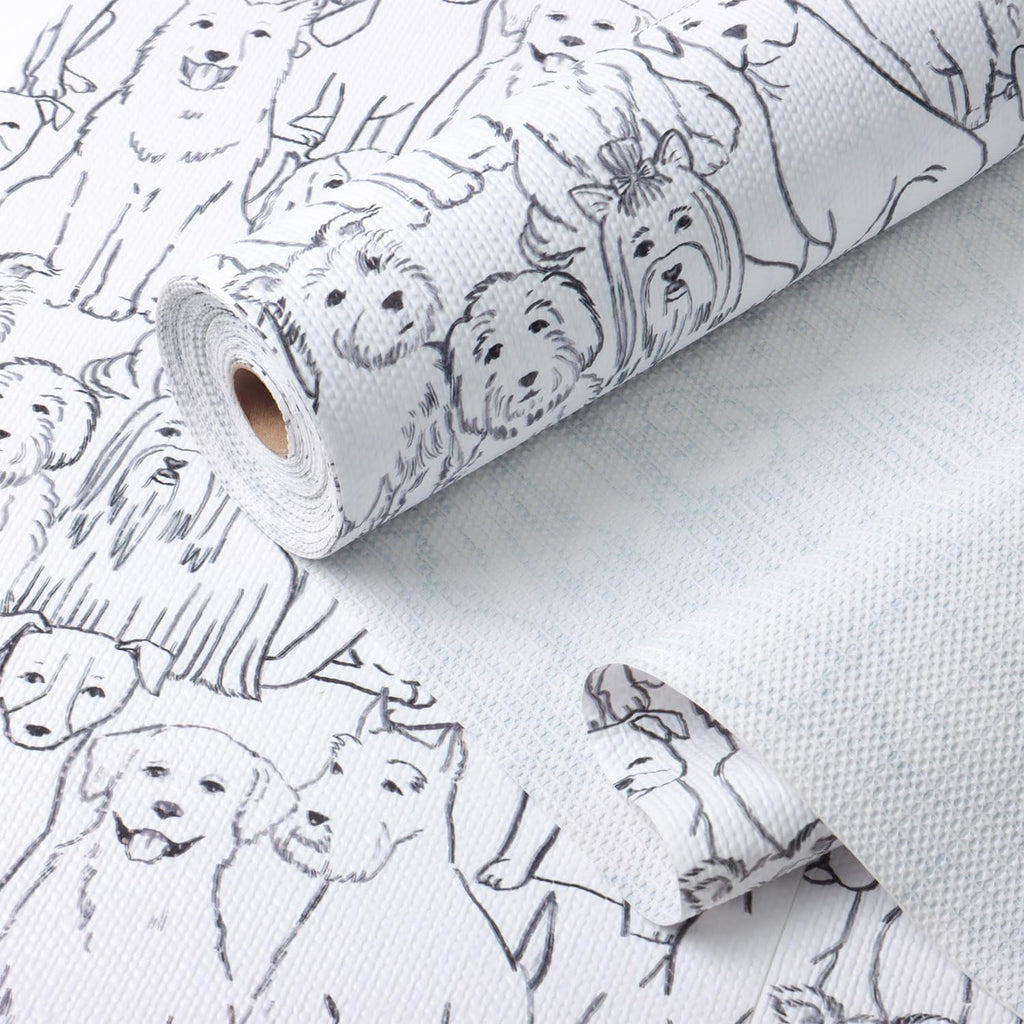 Dog Shelf Liner Non-Adhesive and Strong Non-Slip, Animal Cabinet Drawer Liners for Kitchen Cabinets, Waterproof Cupboard Liners,Easy to Clean,12IN x 10FT