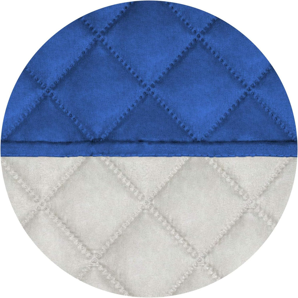 PureFit Reversible Quilted Sofa Cover, Water Resistant Slipcover Furniture Protector, Washable Couch Cover with Non Slip and Elastic Straps for Kids, Dogs, Pets (XX Large, Classic Blue/Ivory)