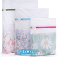 3 Pack 3 Size Mesh Laundry Bags Set for Delicates with AUTO-Lock Zipper, Lingerie Bags for Washing Delicates, Laundry Bags Mesh Wash Bags, Delicates Laundry Bag for Jeans,Blouse,Stocking,Bra