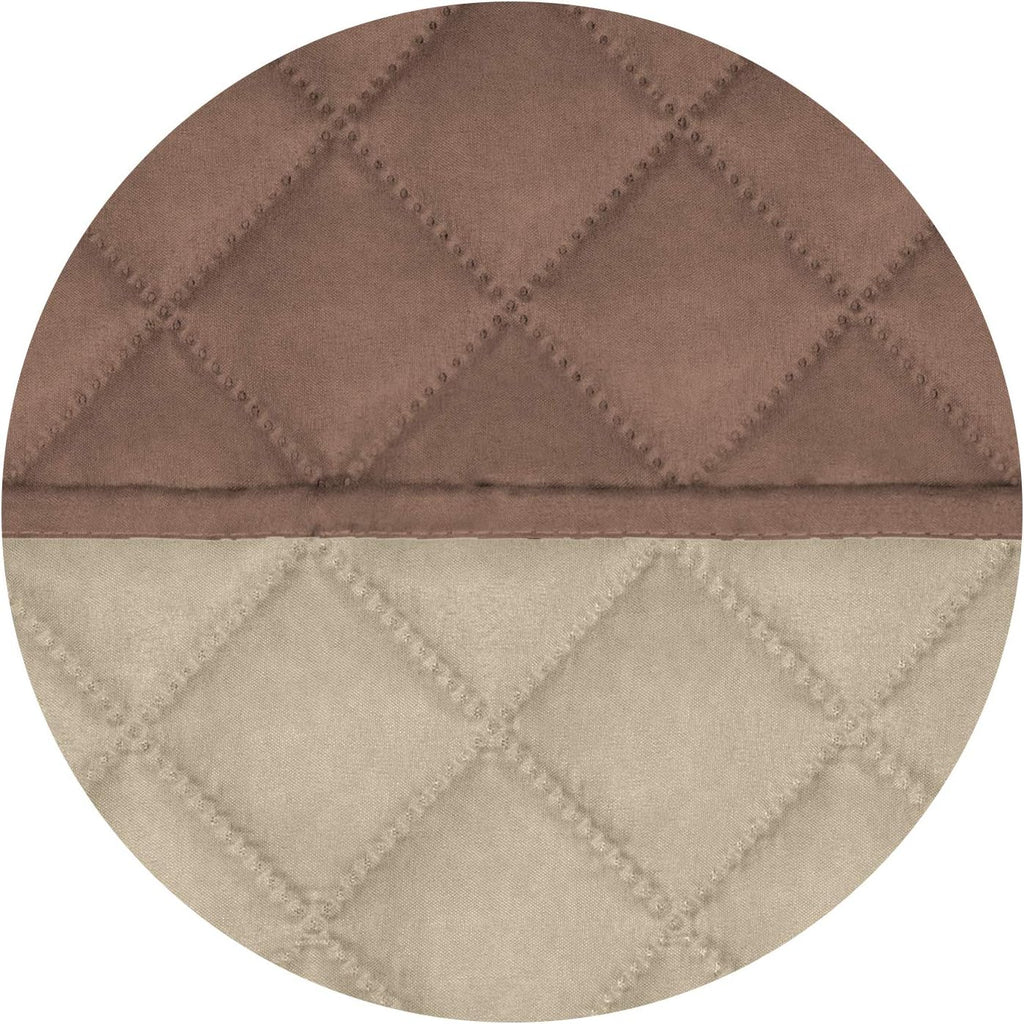 PureFit Reversible Quilted Sofa Cover, Water Resistant Slipcover Furniture Protector, Washable Couch Cover with Non Slip Foam and Elastic Straps for Kids, Dogs, Pets (Large, Brown/Beige)