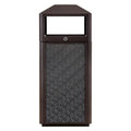 Square Waste Container with Dome Lid | Commercial Outdoor Garbage and Trash Container,Coffee 15 Gallon