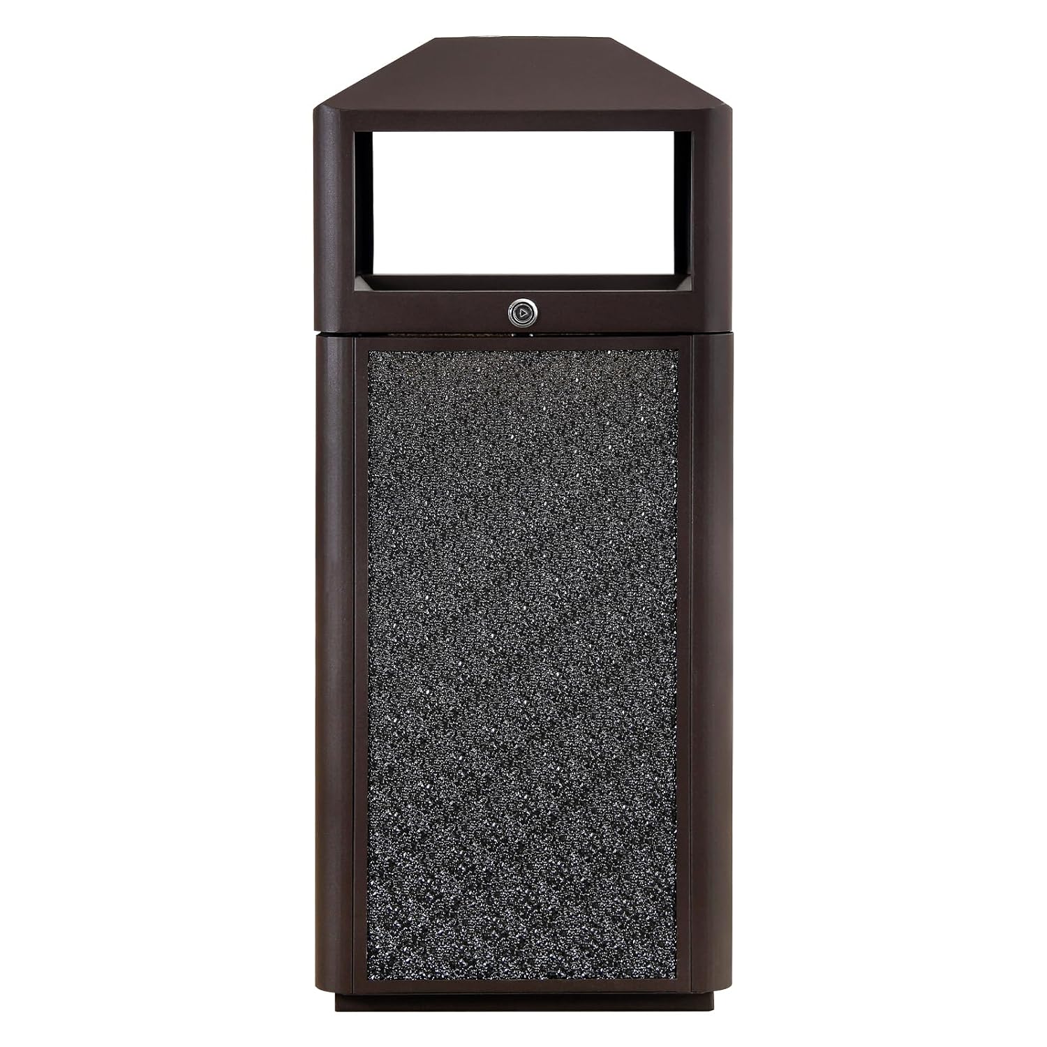 Square Waste Container with Dome Lid | Commercial Outdoor Garbage and Trash Container,Coffee 15 Gallon