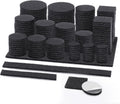 BALEINE 300PCS Felt Furniture Pads, Multi-Size Felt Pads for Chair Legs, Tables, Beds, Scratch-Reducing Floor Protectors for Hardwood Floors, Tile, Vinyl, and Laminate (300PCS, Black)