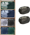 2 Pack Closet Storage Bins, Storage Containers for Closets, Fabric Closet Bins for StorageDecorative ,Collapsible Baskets for Organizing Clothes Toy Nursery (Black/Black)