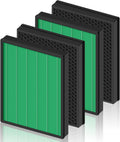 400/400S Replacement Filter for Coway AIRMEGA Max2 400 400S 400(G) 400S(G) Air Purifier, Max2 Green True HEPA and Active Carbon Filter Set, AP-2015-FP, 4 Pack