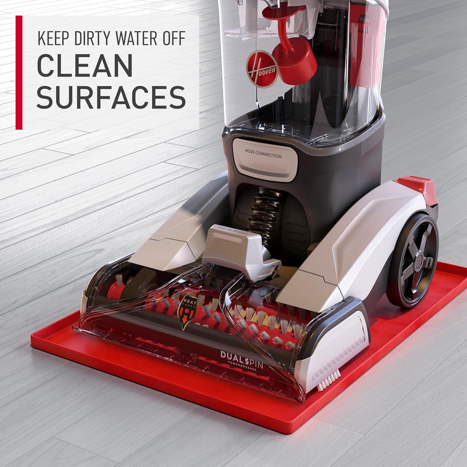 Hoover Dual Spin Pet+ Upright Carpet Cleaner Machine, Carpet Shampooer Machine for Home and Pets, Includes Storage Mat, Pair with a Hoover Carpet Cleaner Solution for a Bright, Refreshed Home