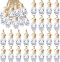 BBTO 50 Pcs Hanging Car Air Freshener Car Diffuser Bottles Empty Glass Perfume Bottle Freshener Diffuser Bottle Pendant for Essential Oil Fragrance Aromatherapy Bottle Ornament(Skull)