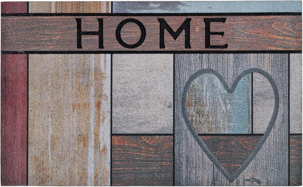 CHICHIC Welcome Door Mat 18x 30 Inch Front Doormat Outdoors for Home Entrance Outdoors Mat for Outside Entry Way Doormat Entry Rugs, Heavy Duty Non Slip Rubber Back Low Profile, Heart