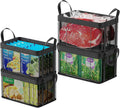 iSPECLE Deep Freezer Organizer Bins - 4 Pack Large Stackable Freezer Organizer Bins for 5 to 7 Cu.Ft Chest Freezers Easy Get Foods without Digging, Faster Freezing Better Freshness, Black