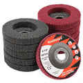10Pcs 320 & 600 Grit Scour Flap Disc 4 1/2 Inch Angle Grinder Attachment for Metal & Wood Scouring Pad Polishing Sanding Disc Paint Rust Remover Wheel