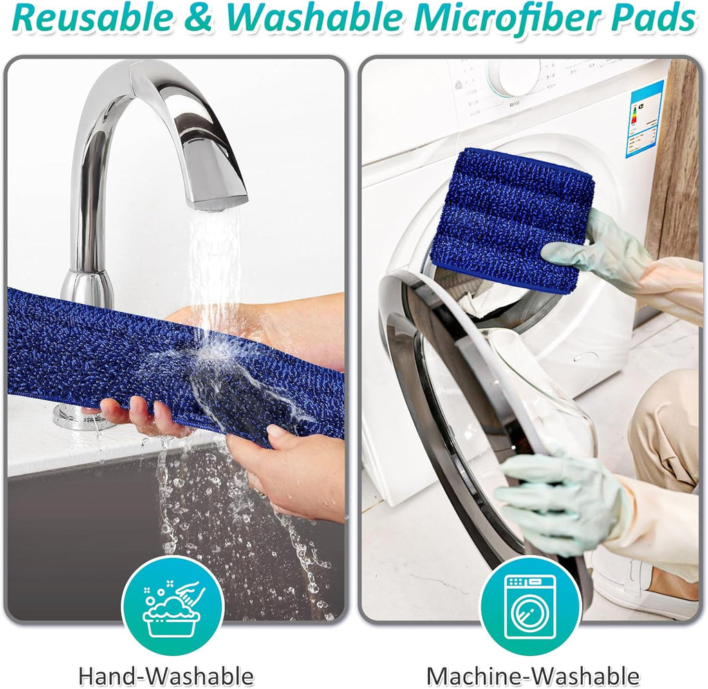 Spray Mops for Floor Cleaning, TRAV-ROUND Microfiber Wood Floor Mop with 3 Reusable Washable Pads Fit for Swiffer Powermop for Dry Dust Wet Cleaning on Hardwood Laminate Wood Ceramic Vinyl Tile