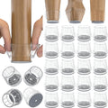 24PCS Silicone Chair Leg Floor Protectors for Hardwood Floors, Thicken Rubber Chair Leg Cap Covers, Non Slip Furniture Leg Pads to Protect Wood Tile Floors from Scratches and Reduce Noise