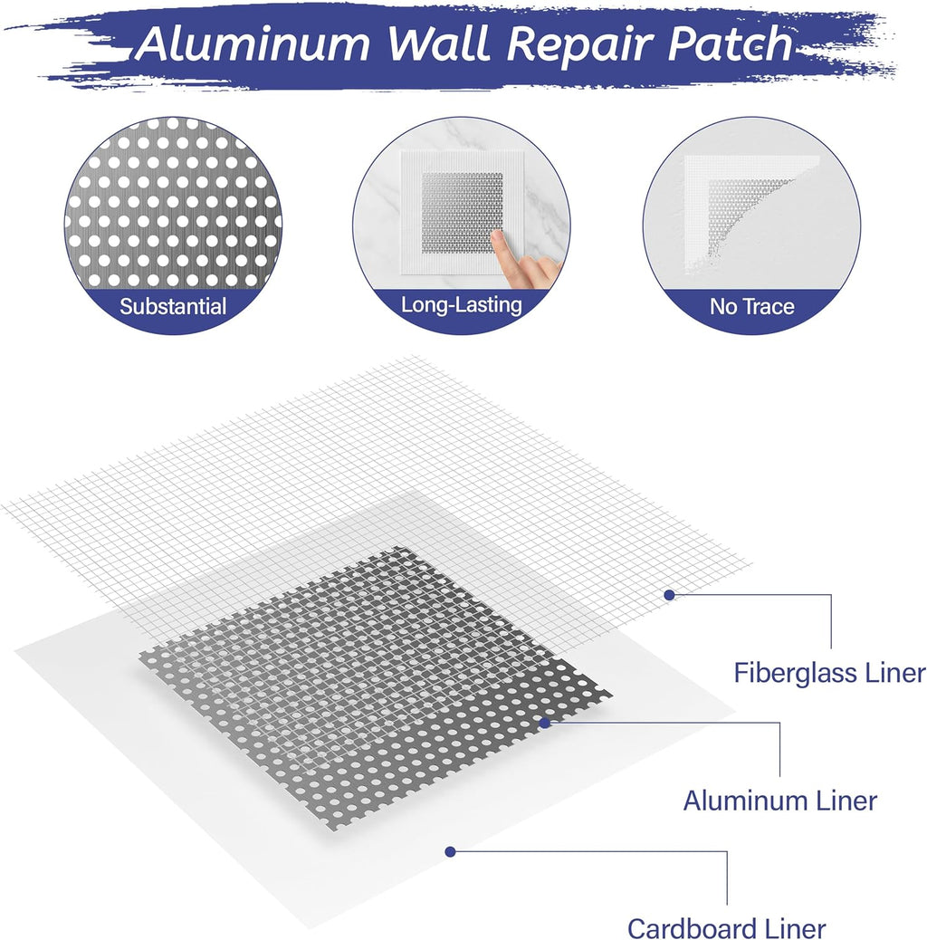 Oriflame Drywall Repair Kit: 8.5 Ounce Spackle Wall Repair with Patch/Scraper/Sandpaper/Gloves - White Wall Putty for Nail Holes/Cracks/Dents/Stains/Peeled Wall