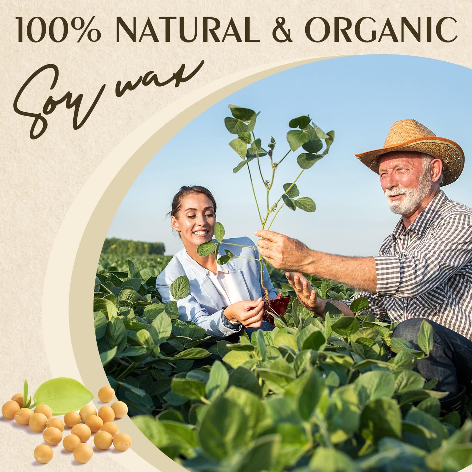 Soy Wax Flakes, Waxcanpy Natural Candle Wax, Organic Soy Wax for Candle Making from Farm, No Additives, Harmless and Pure (10lb)