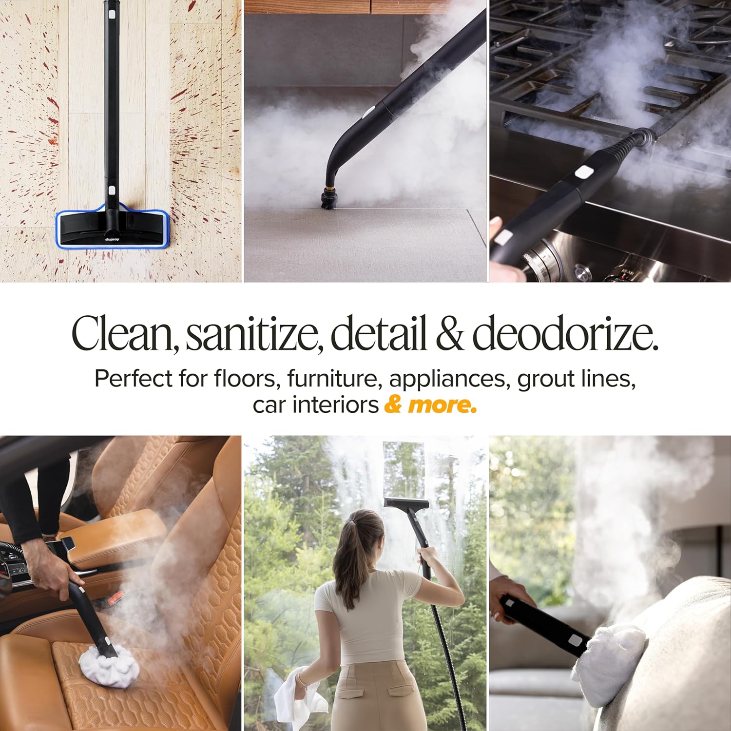 Dupray Neat Plus Steam Cleaner with 40-piece Accessory Kit - Powerful multi-purpose steamer designed for deep cleaning floors, upholstery, grout, and more. *Kills 99.9% of Bacteria & Viruses
