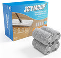 JOYMOOP Flat Mop Pads, Microfiber Mop Cleaning Pads, Washable Pads, Pads Replacement for Flat Mop or Mop Bucket Set, Pack of 4 Refills 13inch - Grey