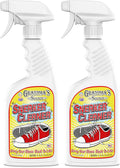Grandma's Secret Sneaker Cleaner for Rubber, Canvas, Leather - Stain Remover Spray Removes Dirt, Grime, Grass - Shoes Cleaner for Outdoor Slippers, Moccasins - 16 oz, 2 Pack