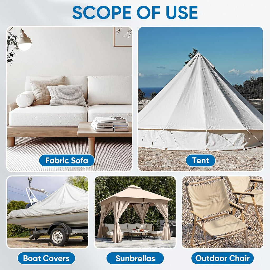 Oversized Canvas Patch 16 "x31, Self-Adhesive Waterproof Canvas Patch Set for Repairing Tents, Couch, Boat Covers, Camping Chairs, Awnings, Car Seats.(Dark Brown)