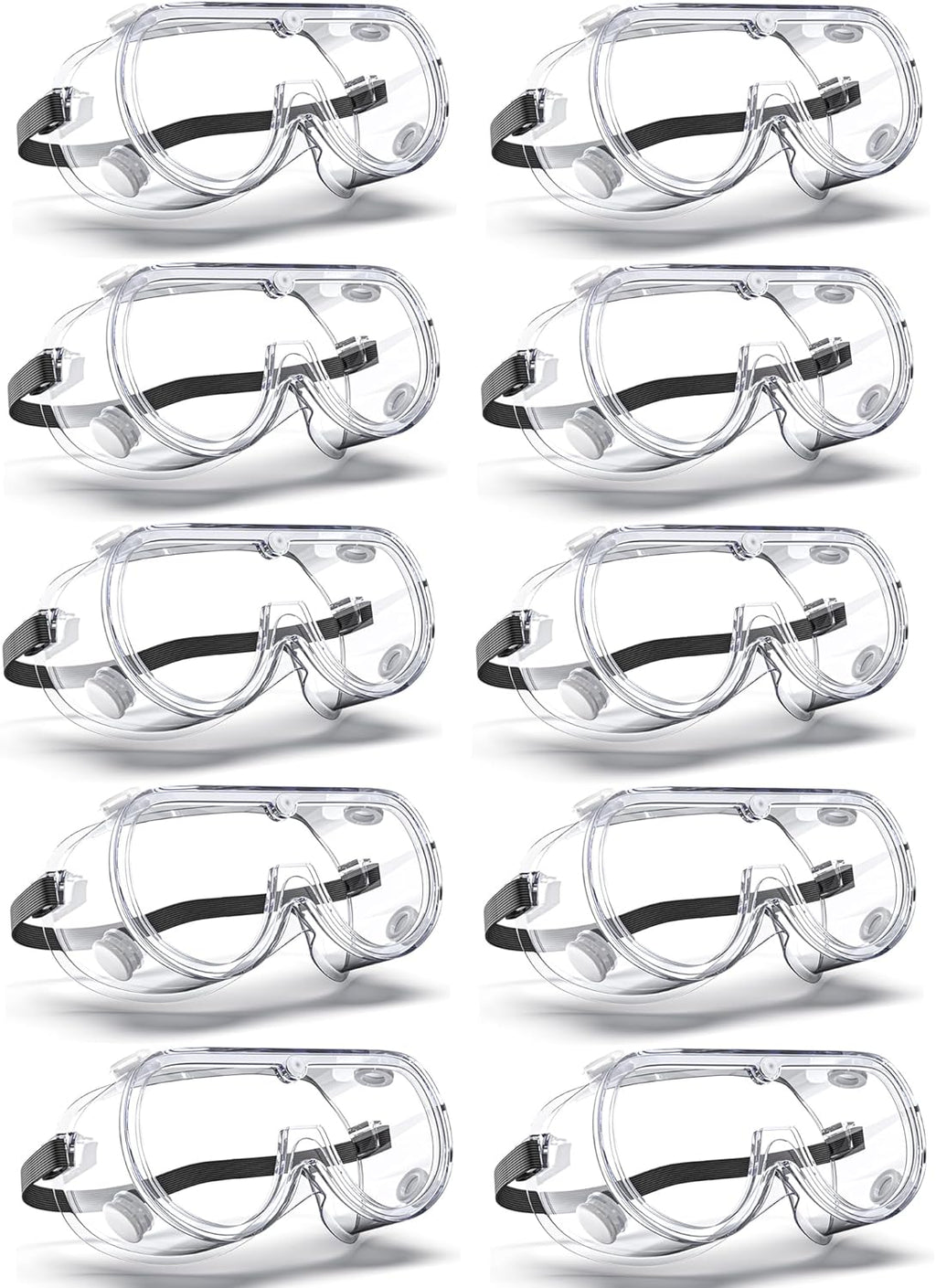 Anti-Fog Indirectly Vented Lab Safety Goggles Over Glasses