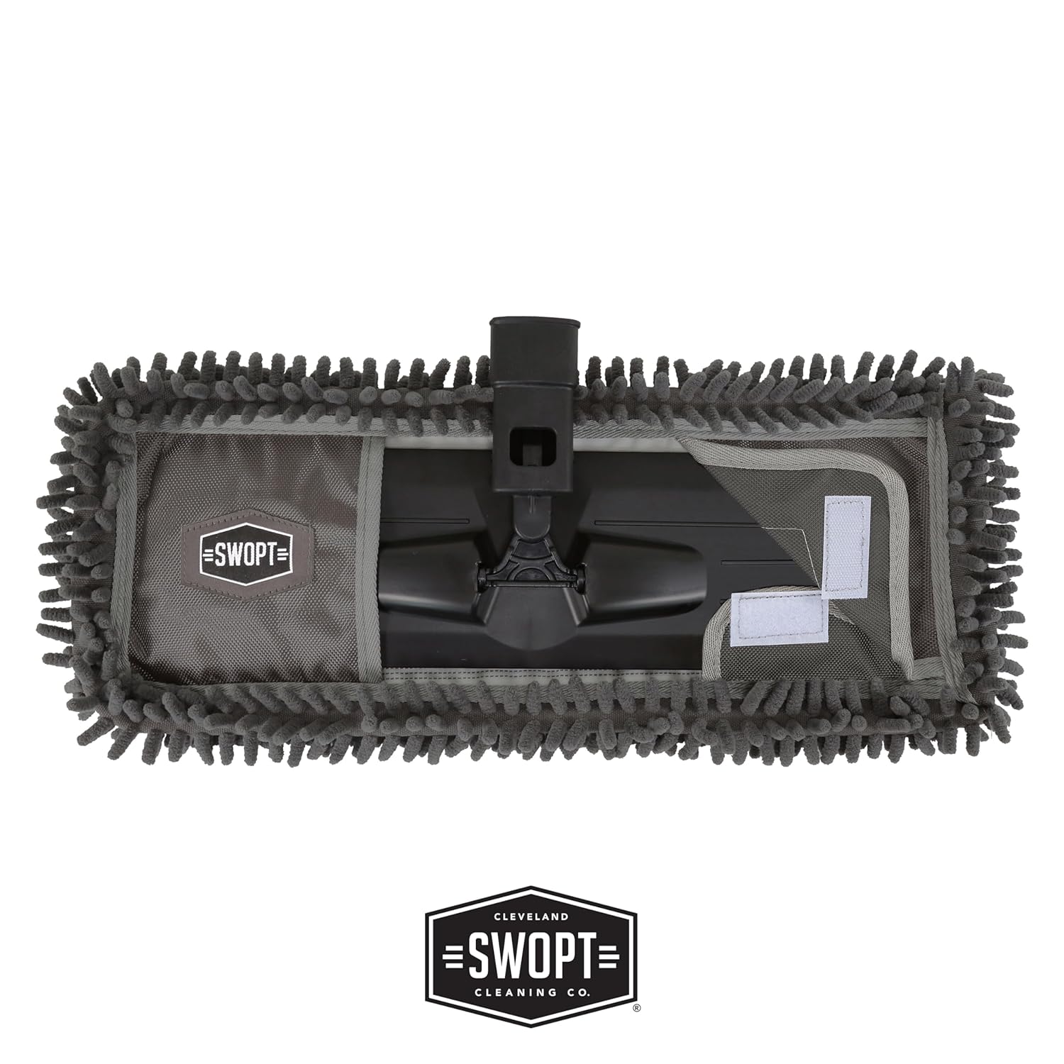 SWOPT 18” Microfiber Dust Mop Head with Refill – Microfiber Mop Head for Use on Wood, Laminate and Tile Floors, Lint Free Cleaning – 5102C6