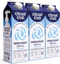 Cleancult Dish Soap Liquid Refill (32oz, 3 Pack) - Plant Based Cleaning Power - Dish Soap that Cuts Grease & Grime - Free of Harsh Chemicals - Uses 90% Less Plastic - Fresh Rain