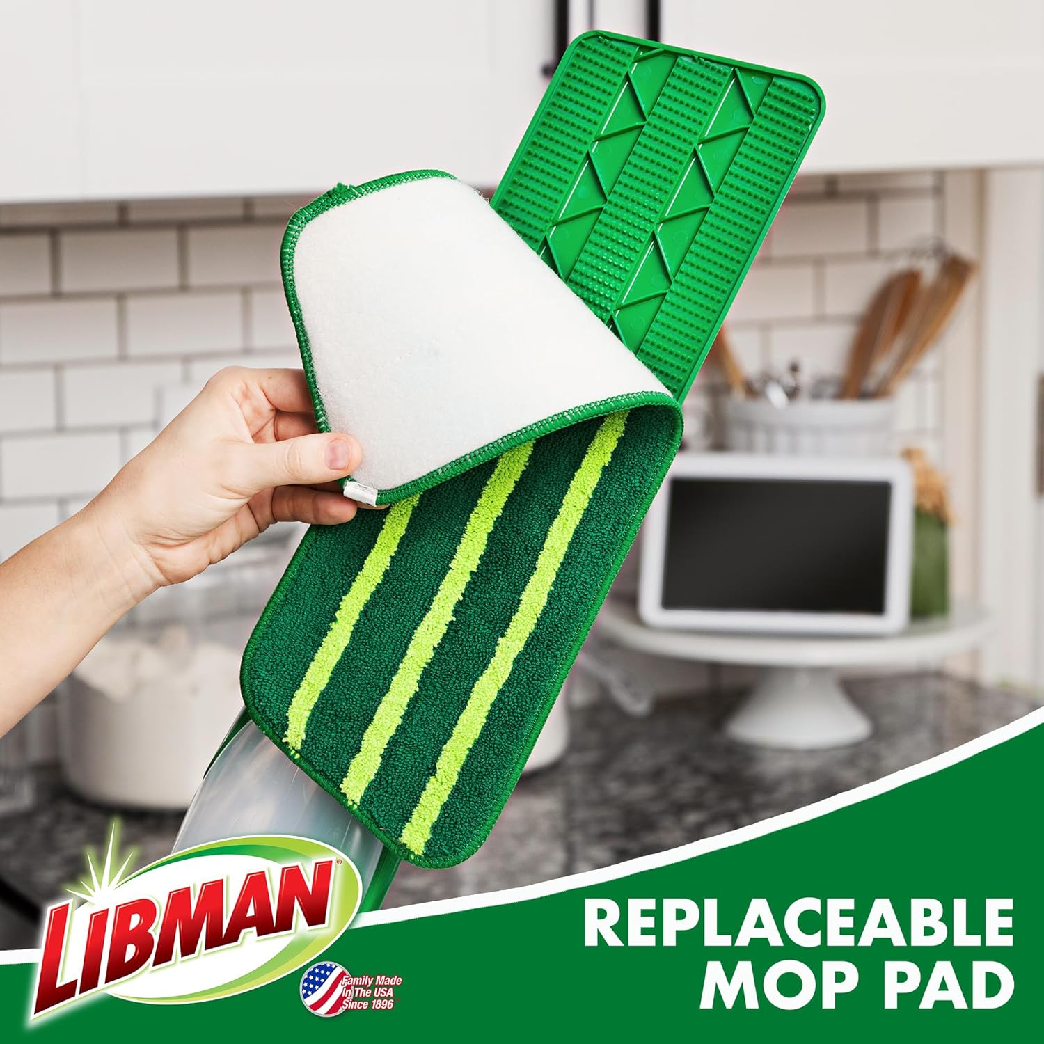 Libman Freedom Spray Mop Refills, Three Refills Green 3 Pack