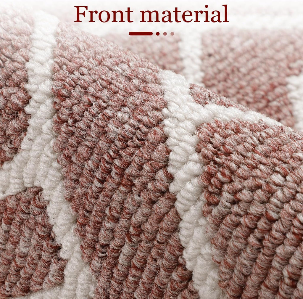 hicorfe Indoor Doormat,Front Back Door Mat TPR Backing Non Slip Mats 24"x35" Absorbent Resist Dirt Entrance Doormat Inside Floor for Entryway Washable Low-Profile(Light Pink)