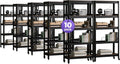 HOMEDANT House 5-Tier Metal Rolling Cart Shelf Rack Casters Heavy Duty Wheel Shelving Unit Adjustable Utility Storage Shelves Organizer Shelf Kitchen Garage 24.4" W x 16.5" D x 62.2" H 10Pack