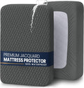 Utopia Bedding Waterproof Mattress Protector Full Size (Gray), Premium 3D Air Soft Fabric Mattress Cover, Fits 17 Inches Deep, Breathable, Fitted Style with Stretchable Pockets