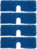 4 Pack Chenille Mop Heads Replacements Compatible with Oceda Dual-Action Microfiber Flip Mop System, Mop Replace Heads for Dry Wet Use, Washable Double Sided Flat Sponge(18 * 6 in)
