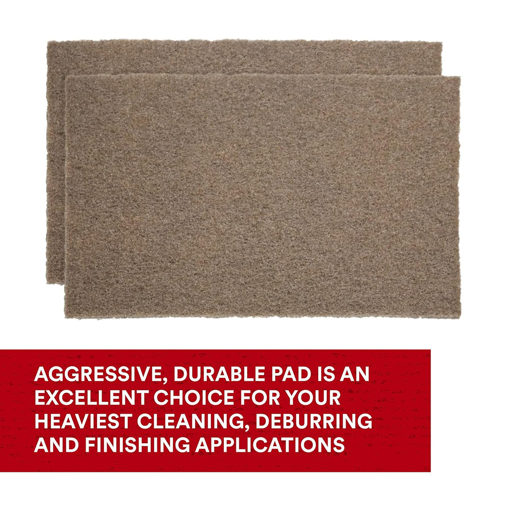 3M Scotch-Brite Heavy Duty Hand Pad 7440B, 6 in x 9 in, Pack of 40, Hand Sanding Pad - Metal Deburring and Finishing Pad - Coating and Corrosion Removal