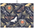 Ginkgo Leaves Dish Drying Rack Mat for Kitchen Counter,Dragonfly Butterfly Dish Drying Pad Absorbent Reversible Microfiber Protector for Coffee Bar Sink Countertops 18x24 Inch