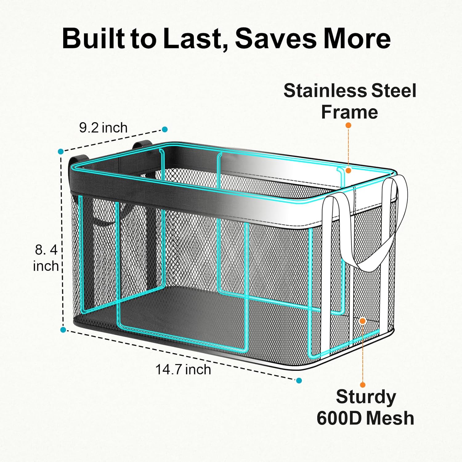 iSPECLE Deep Freezer Organizer Bins - 2 Pack Large Stackable Freezer Organizer Bins for 5 to 7 Cu.Ft Chest Freezers Easy Get Foods without Digging, Faster Freezing Better Freshness, Black