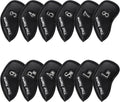 CRAFTSMAN GOLF 12pcs or 1pc Thick Synthetic Leather Golf Iron Head Covers Set Headcover Fit All Brands Callaway Ping Taylormade Cobra Etc. Also Custom Name
