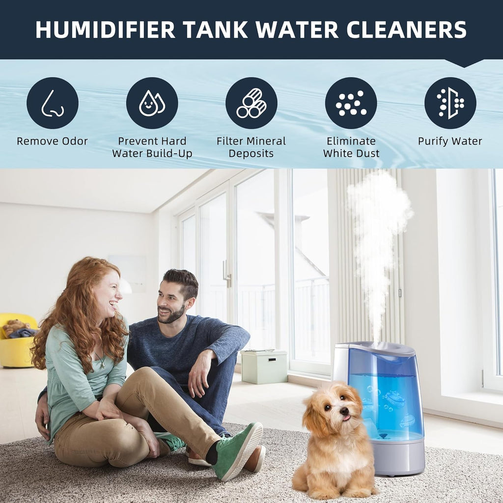 AMI PARTS Humidifier Cleaner Float Submarine for Warm&Cool Most Humidifiers and Fish Tank, Purifie Water, Soften Hard Water, Prevents Hard Water Build-Up, Universal Humidifier Tank Cleaner (9 Pack)
