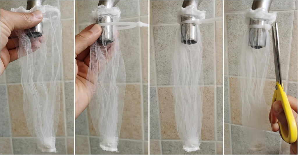 24 Pack Washing Machine Hose Lint Traps Washer Lint Catcher Dog Pet Hair Remover Laundry Lint Mesh Filters with Cable Ties