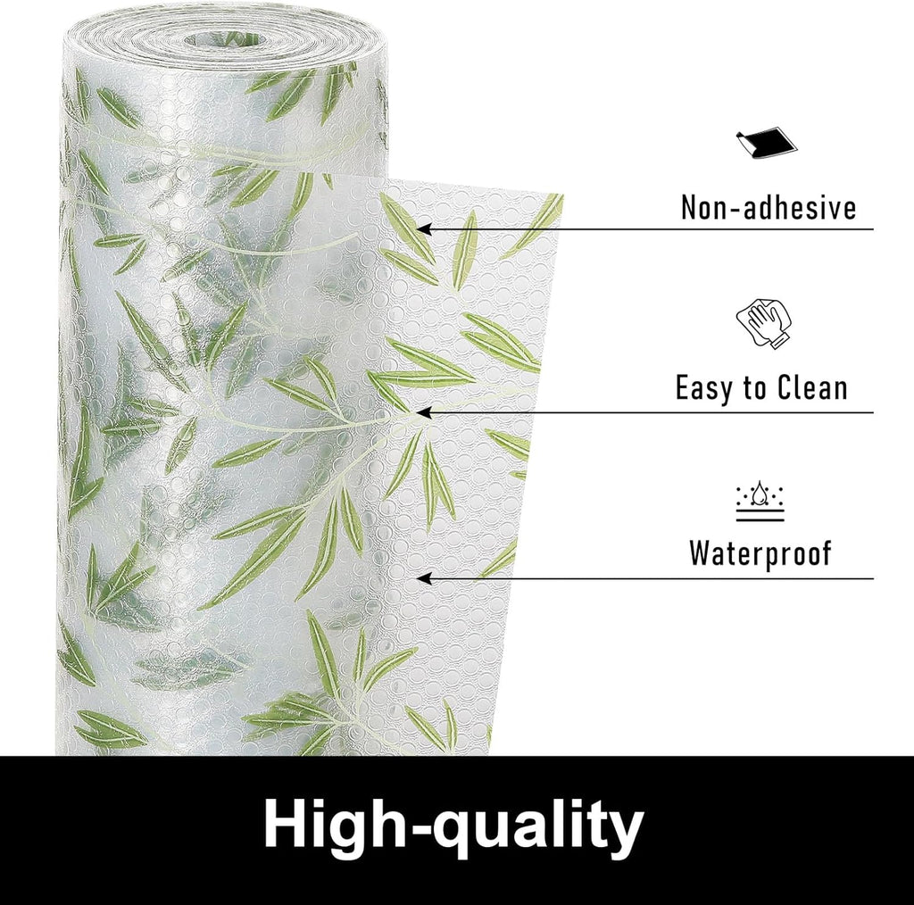Cooyes Shelf Liners for Kitchen Cabinets, Waterproof and Oil-Proof Kitchen Cupboard Liner, Refrigerator Liners and Plastic Drawer Mats EVA Non Adhesive Shelves