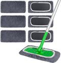 6 Pack Reusable Microfiber Mop Pads Compatible with Swiffer Sweeper Mop, Dry Sweeping Cloths & Wet Mopping Cloths, Washable Mop Pads for Surface/Hardwood Floor Cleaning (Mop is Not Included)
