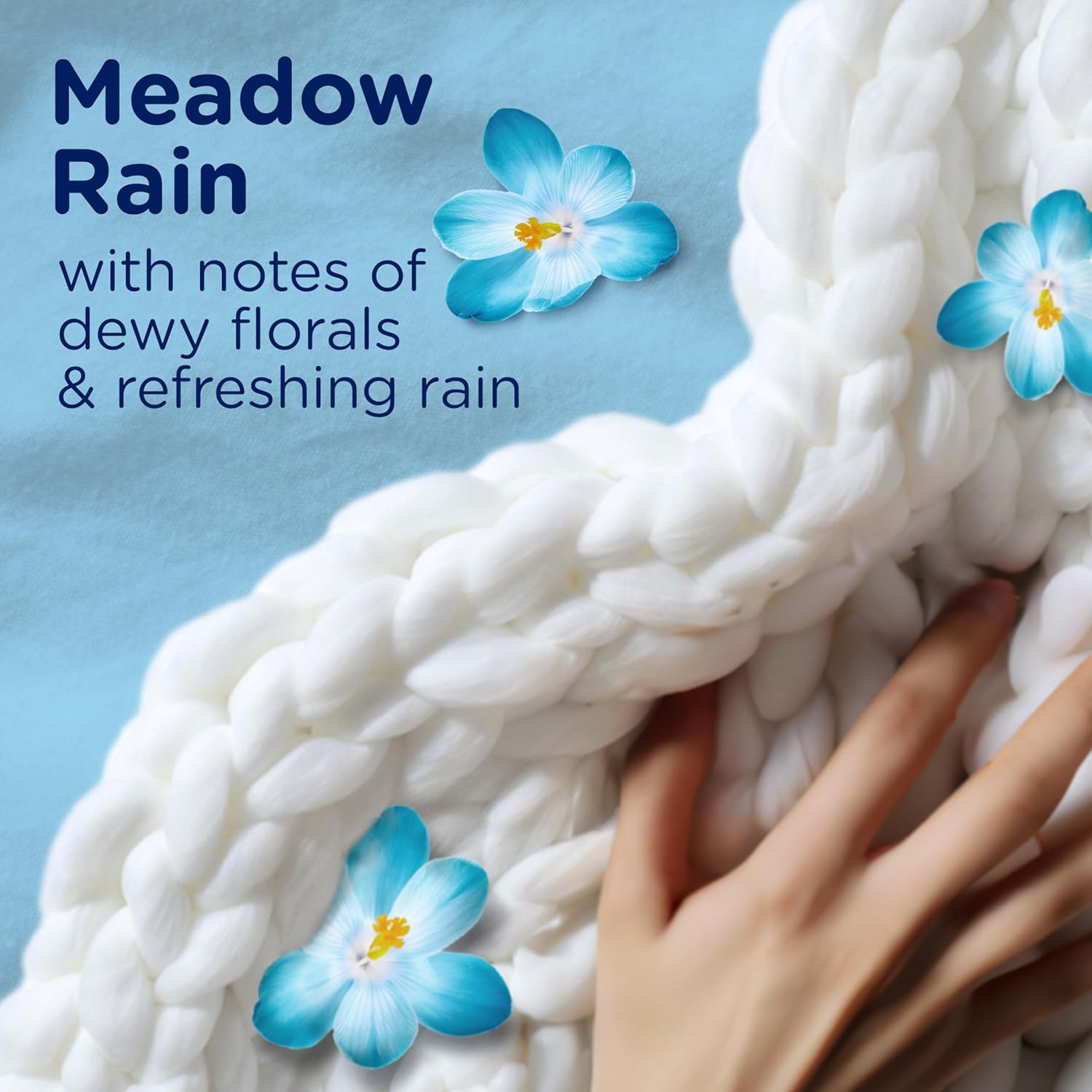 Downy Blends In-Wash Laundry Scent Booster Beads, Meadow Rain Scent, 24.5 OZ, Fabric Sottener Beads and Freshness