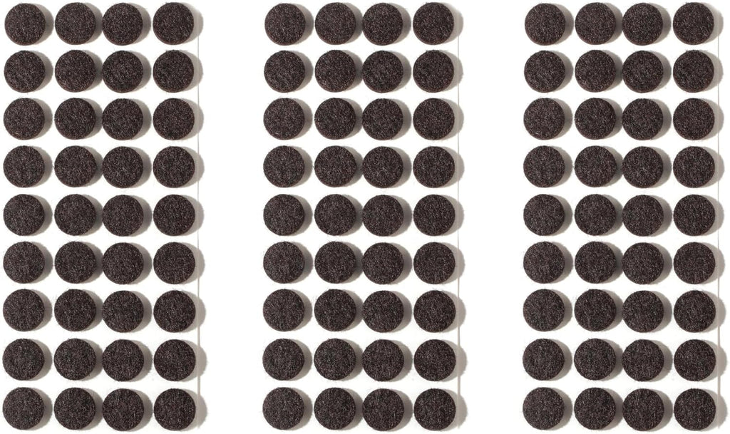 Furnigear Felt Furniture Pads for Hardwood Floors - Self Adhesive Chair Felt Pad, Floor Protector for Furniture Feet, Furniture Sliders Moving Furniture Smoothly, Anti Scratch 108 Pcs 5/8" Round Brown